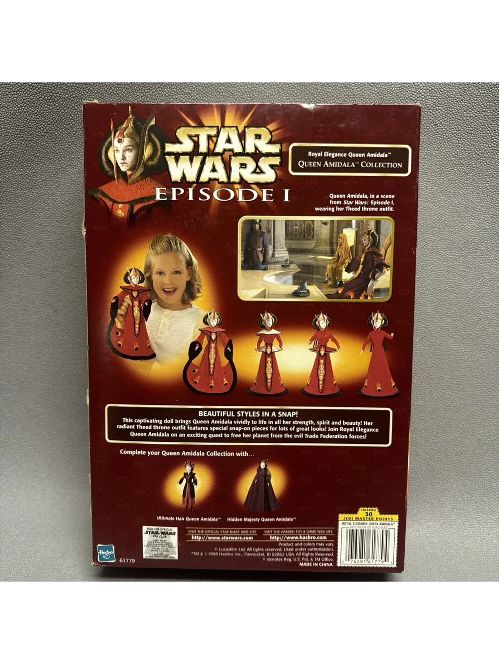 Royal Elegance Queen Amidala Hasbro Star Wars Episode I Collection Not Mint
